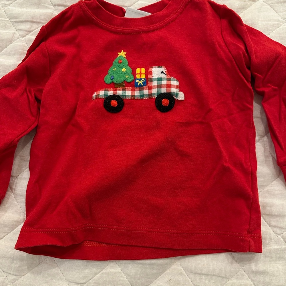 Festive Red Long Sleeve Kids Tee